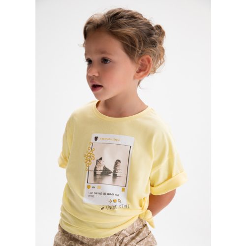 Mayoral bővebb szabású sárga póló 