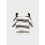 Mayoral kötött fekete-fehér hosszított pulóver