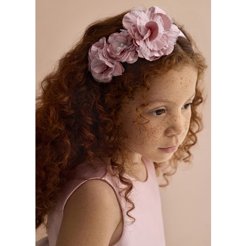 Abel&Lula rózsaszín virágos hajpánt